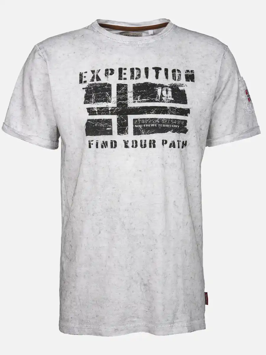 Bild 1 von Herren Shirt mit Frontprint Weiß