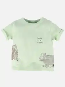 Baby Jungen T-Shirt mit Hippoprint Grün