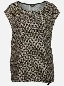 Damen Top mit Muster Beige