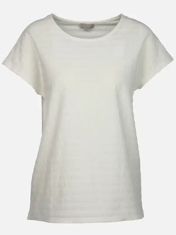 Bild 1 von Damen Jacquard T-Shirt Weiß