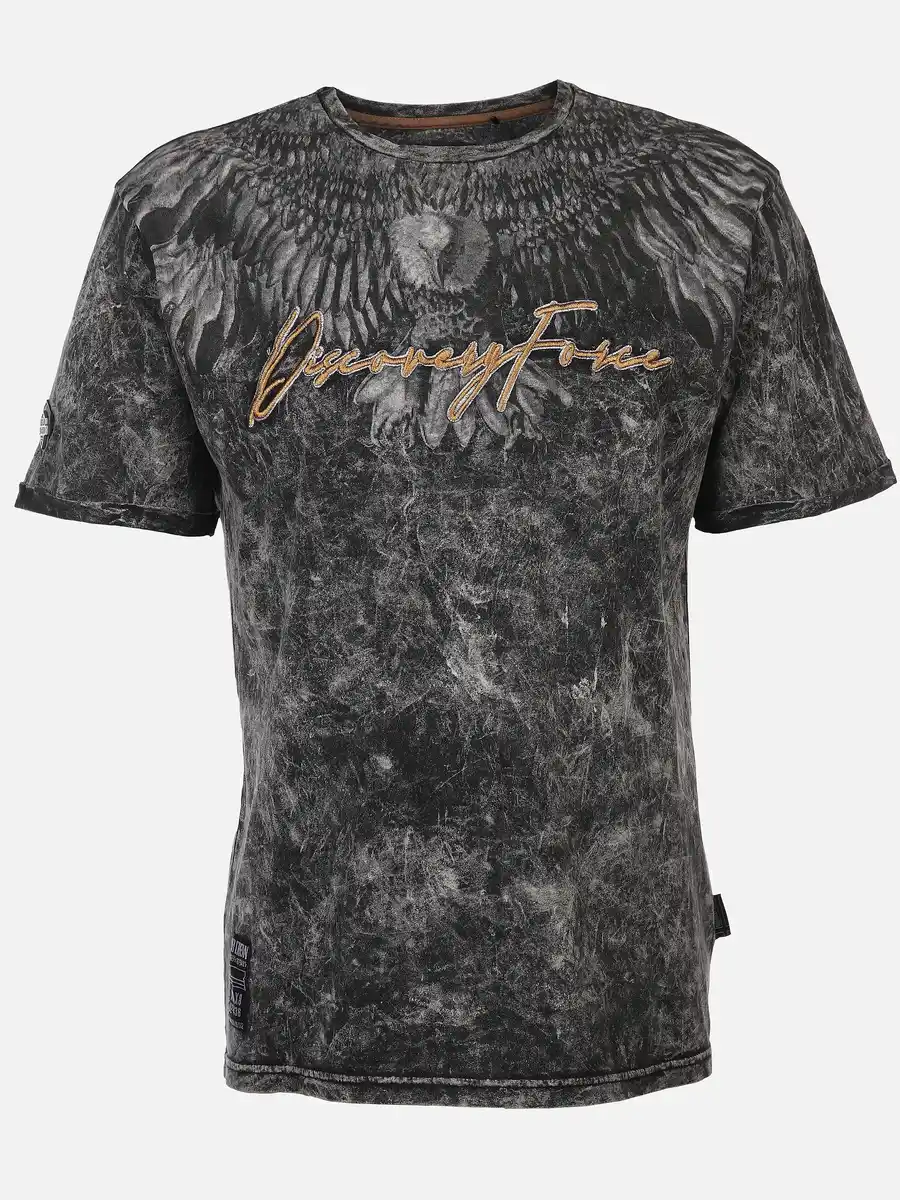 Bild 1 von Herren Shirt mit coolem Frontprint Schwarz