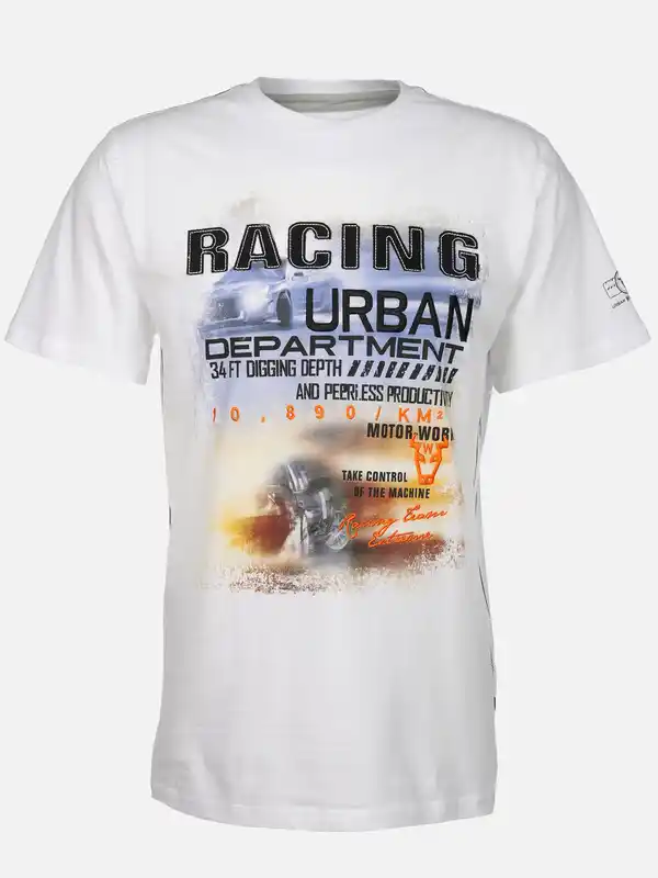 Bild 1 von Herren Arbeitsshirt mit Frontprint Weiß