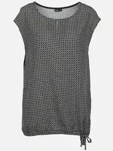 Damen Top mit Muster Schwarz