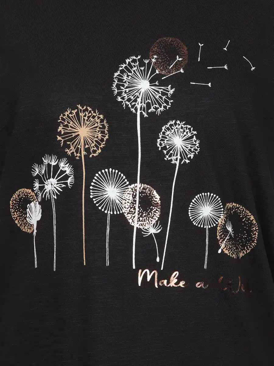 Bild 3 von Damen Shirt mit Pusteblumenprint Schwarz