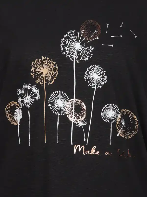 Bild 3 von Damen Shirt mit Pusteblumenprint Schwarz