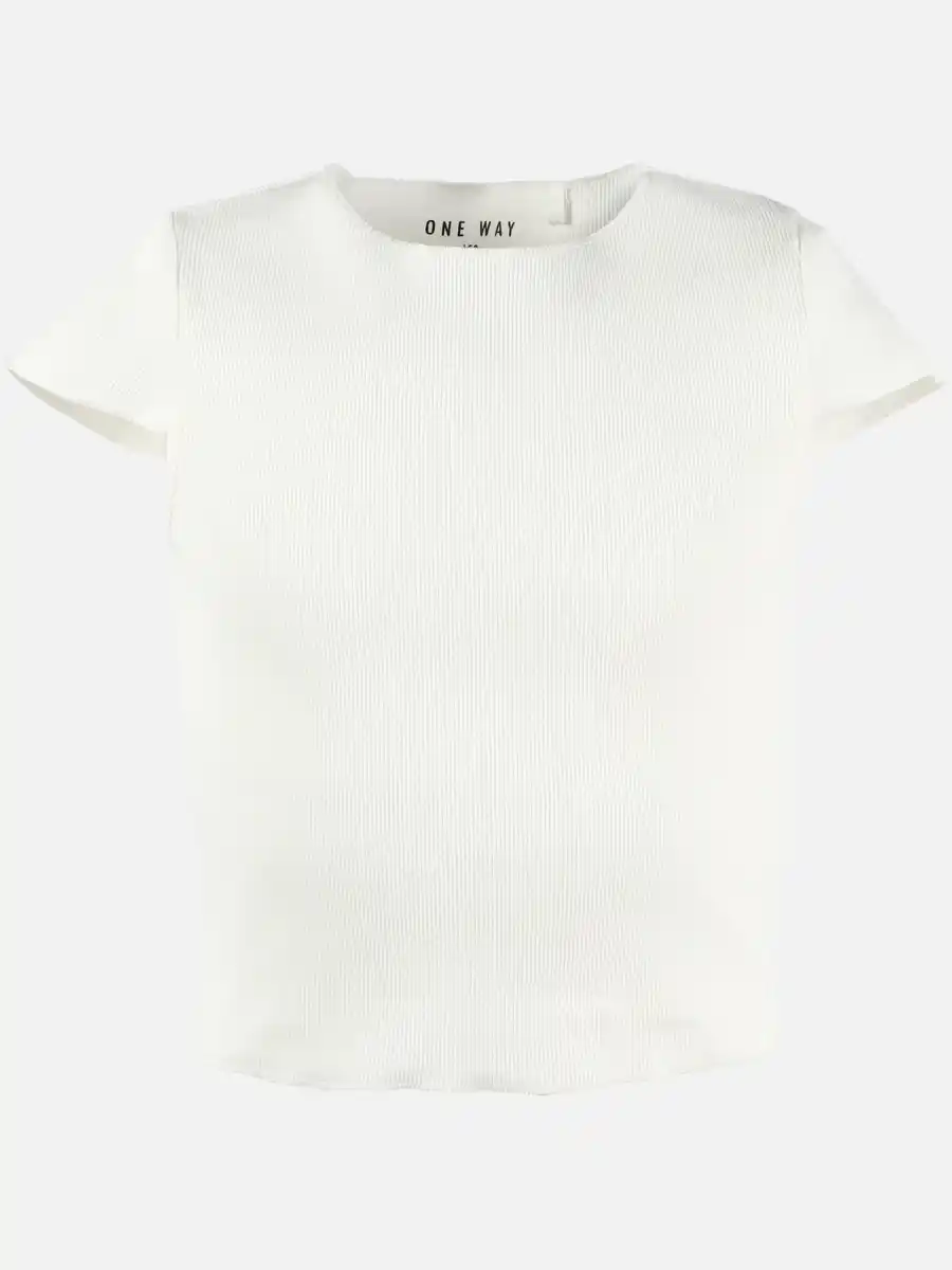 Bild 1 von Mädchen Rippshirt in kurzer Form Weiß