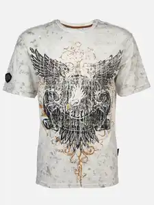Herren Shirt im Used Look Weiß