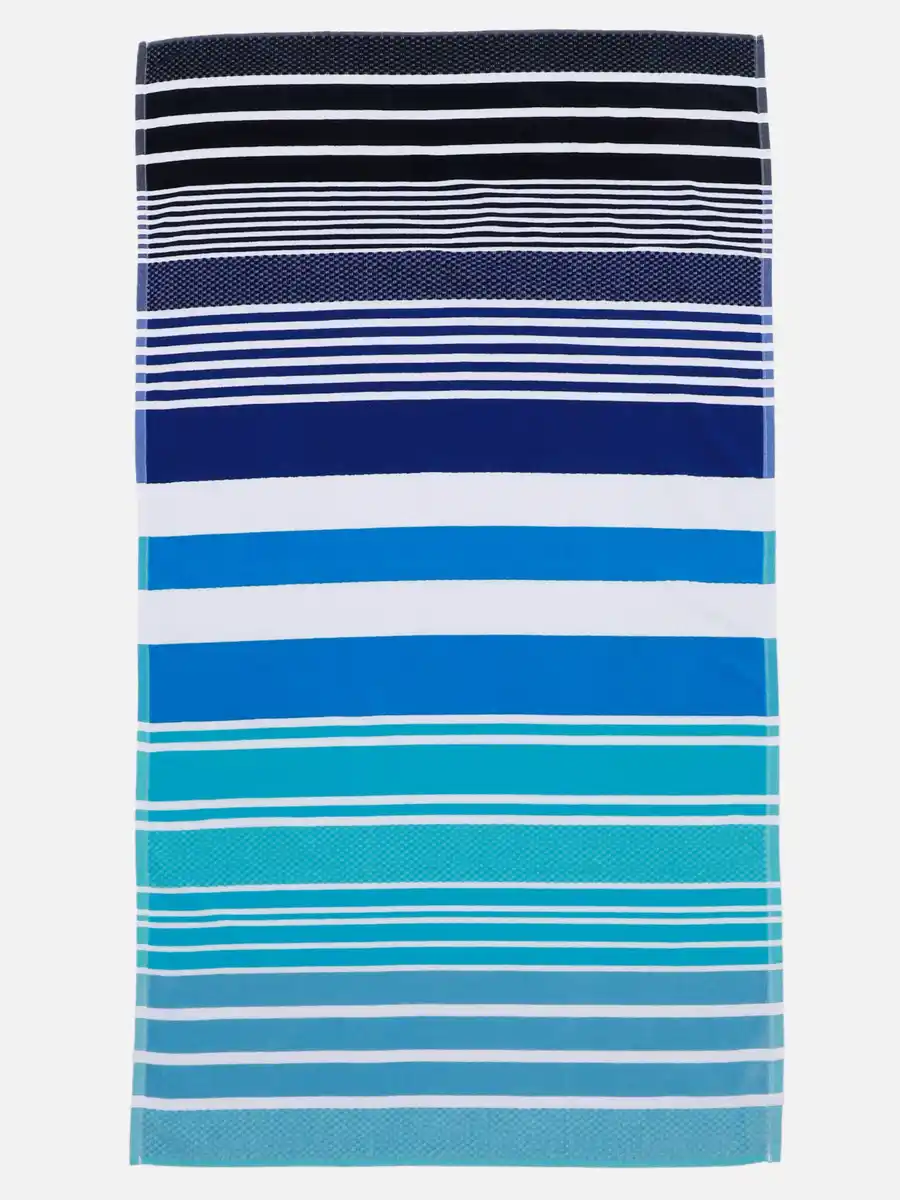 Bild 1 von Strandtuch gestreift 90x165cm Blau
