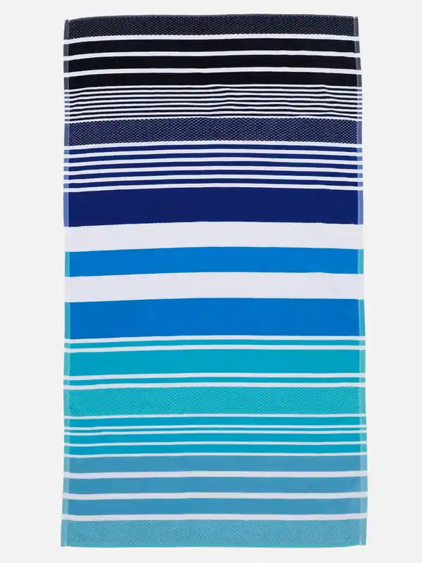 Bild 1 von Strandtuch gestreift 90x165cm Blau