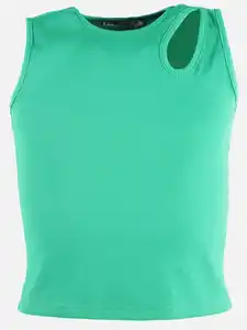 Mädchen Top mit Cut Out Grün