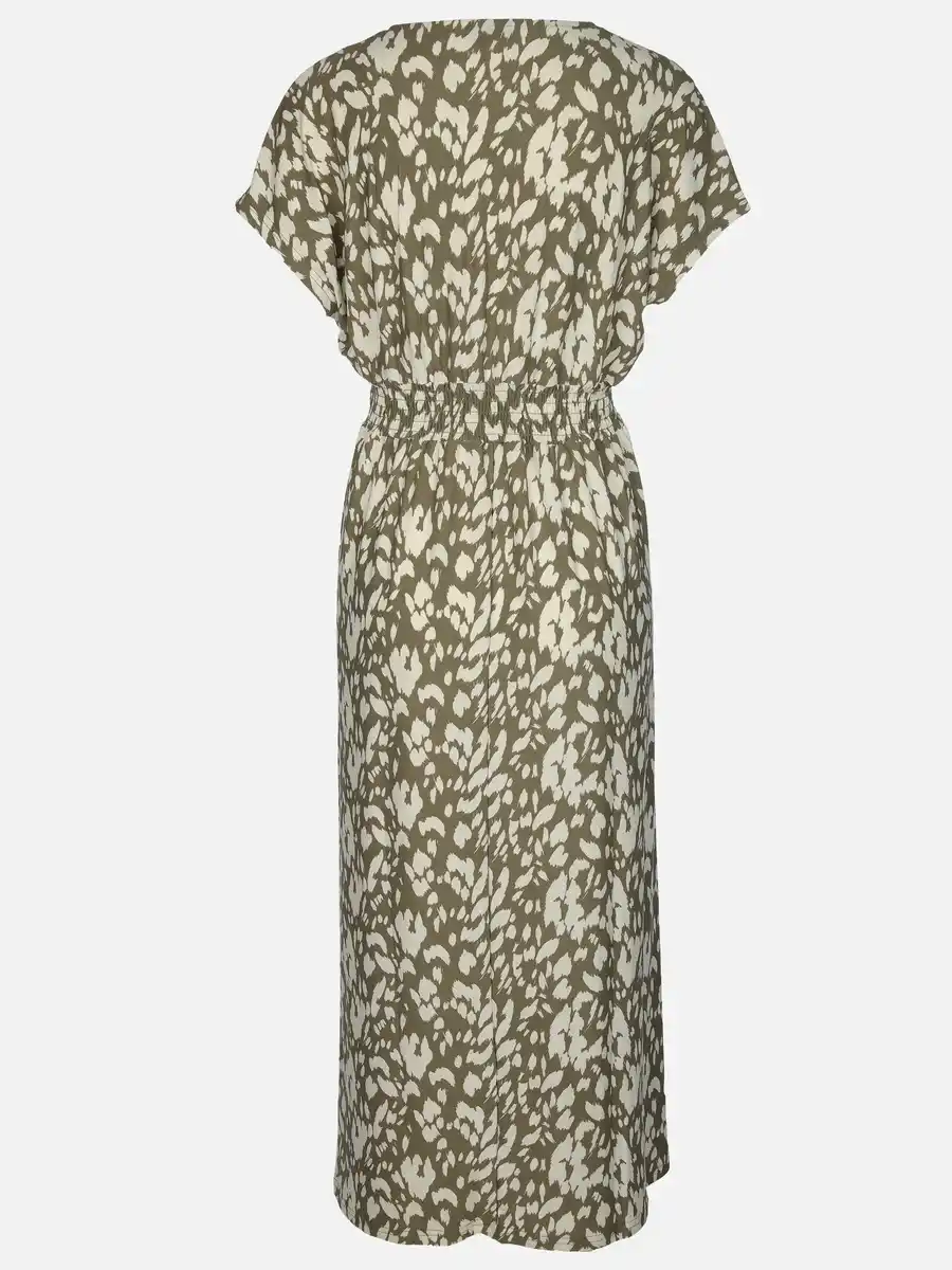 Bild 2 von Damen Jerseykleid ohne Ärmel im Alloverprint Oliv