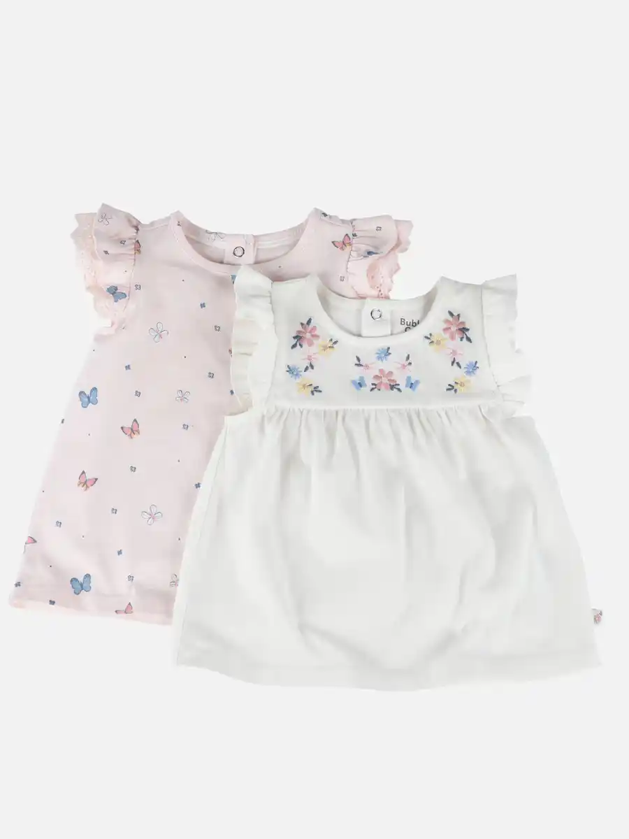 Bild 1 von Baby Mädchen Shirts im 2er Pack Weiß