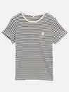 Bild 1 von Damen T-Shirt im Streifenlook Schwarz