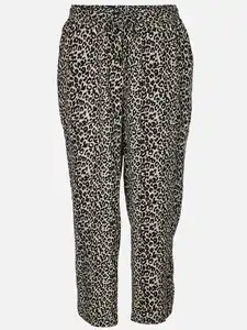 Damen Sommerhose mit Minimalprint Beige