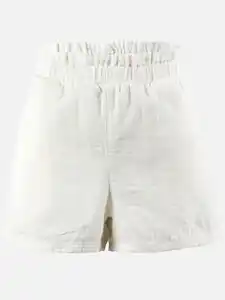 Mädchen Musselin Shorts Weiß