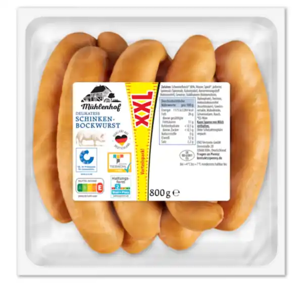 Bild 1 von MÜHLENHOF XXL Schinkenbockwurst