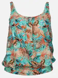 Damen Tankini Top mit Print Grün