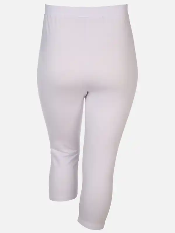 Bild 2 von Große Größen Basic Capri-Leggings Weiß