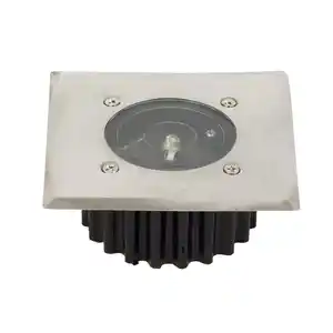 LED-Solar-Bodeneinbauleuchte 8,5x8,5cm Die rostfreie