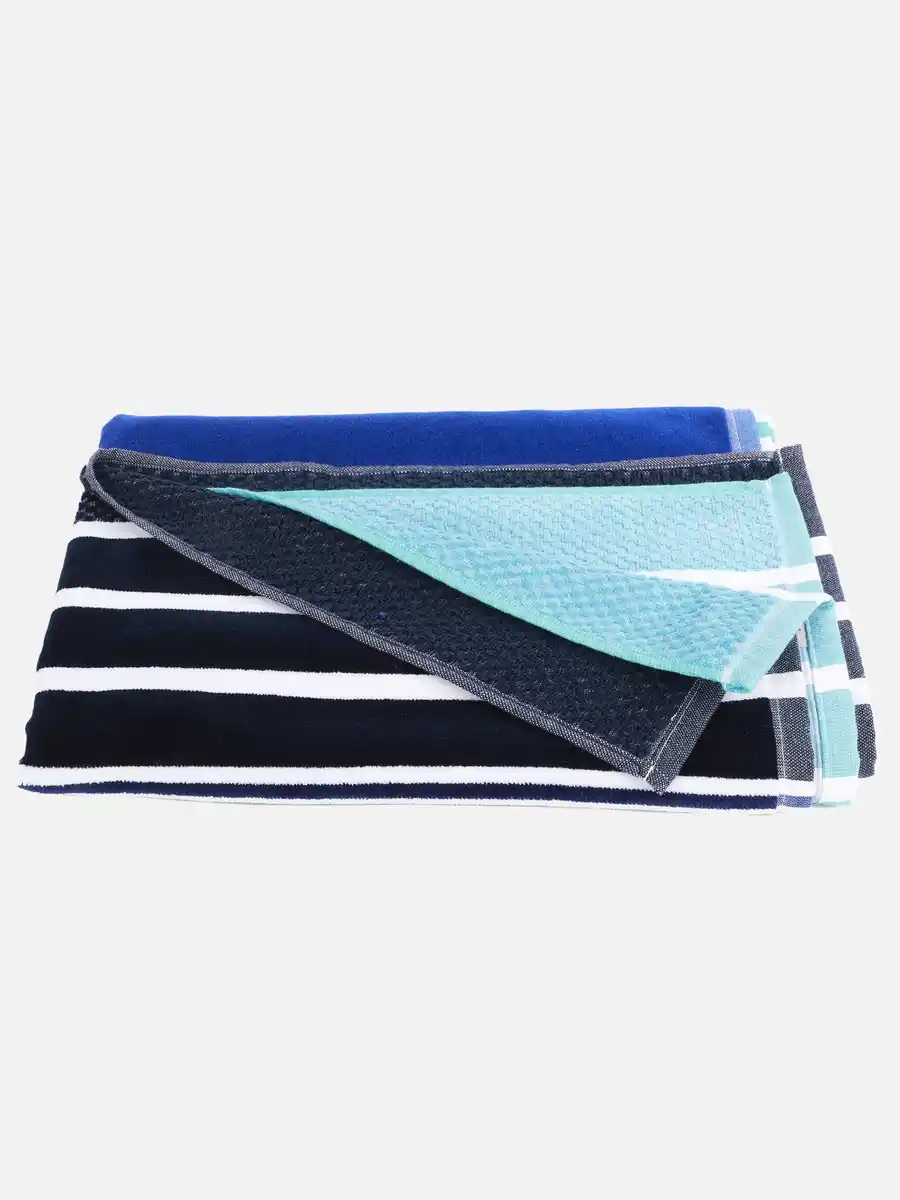 Bild 2 von Strandtuch gestreift 90x165cm Blau