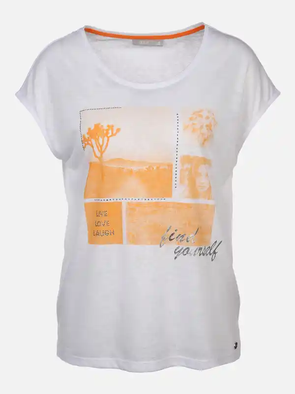 Bild 1 von Damen Ausbrenner Shirt mit Frontprint Pink