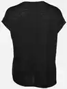 Bild 2 von Große Größen Shirt mit Silberprint Schwarz