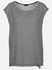 Damen Top mit Alloverprint Marine