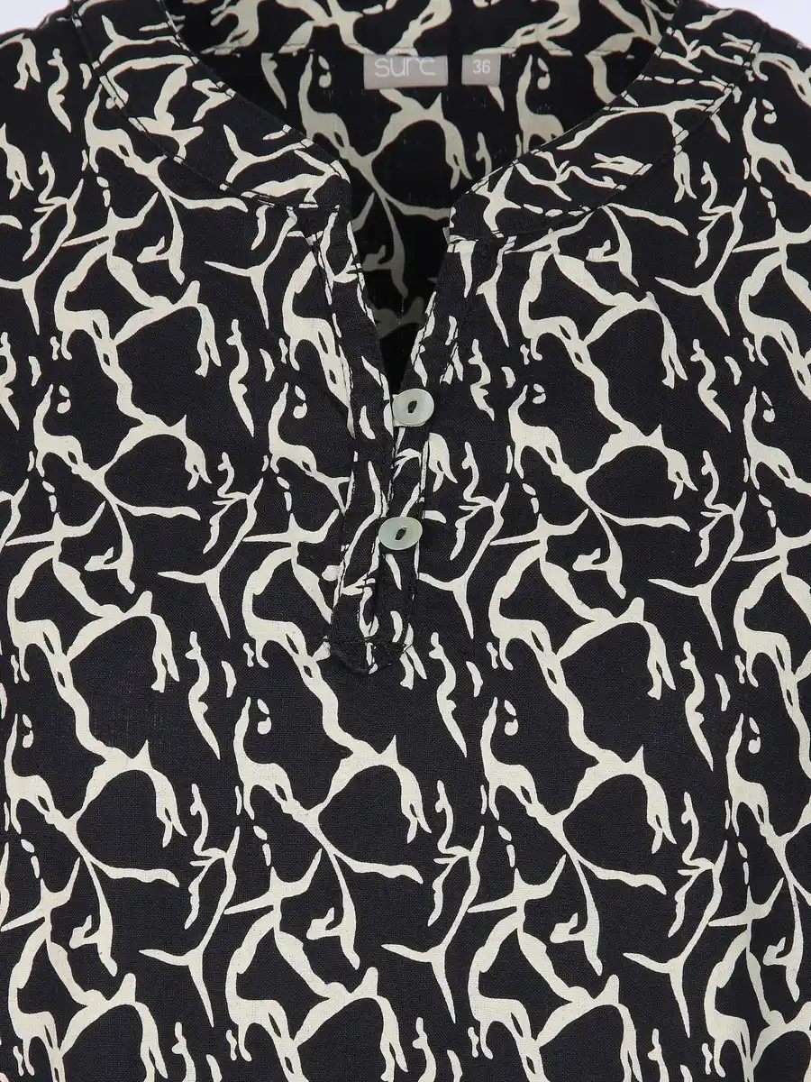 Bild 3 von Damen Kleid mit Alloverprint Schwarz