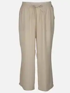Damen Hose in Crinkle Optik Beige