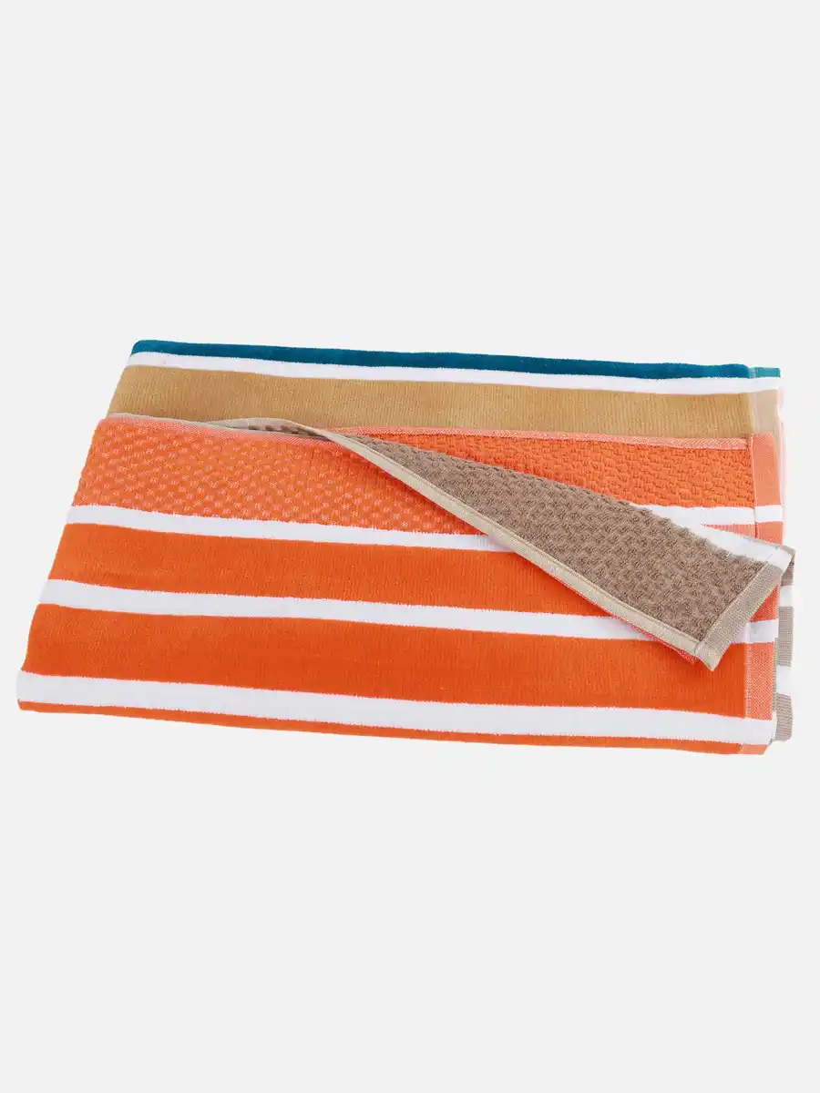 Bild 2 von Strandtuch gestreift 90x165cm Türkis