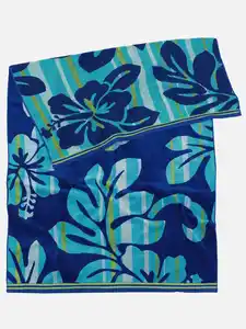 Strandtuch mit Blumenmuster Schwarz