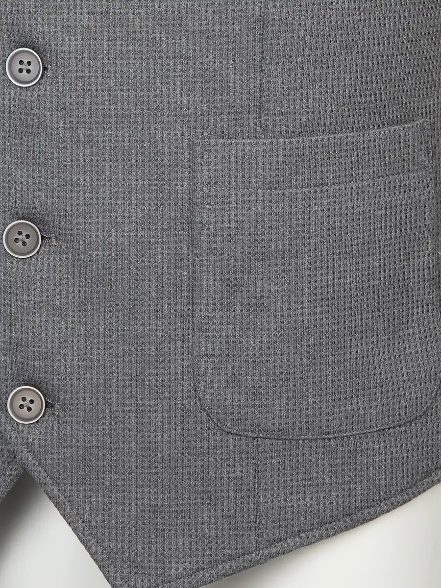 Bild 3 von Herren Jerseyweste in Waffelstruktur Grau