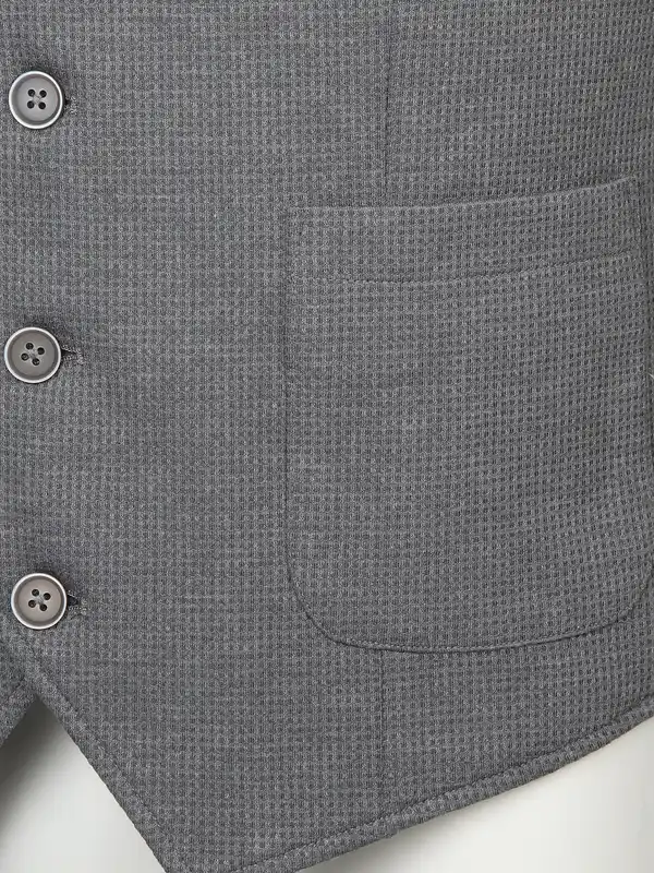 Bild 3 von Herren Jerseyweste in Waffelstruktur Grau