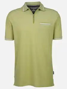 Herren Poloshirt mit Reißverschluss Gelb