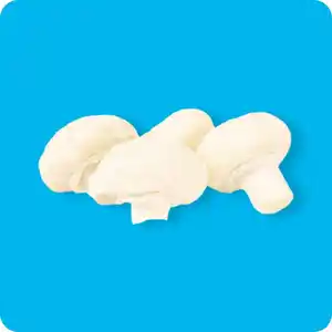   Riesen-Champignons, weiß, Ursprung: siehe Etikett