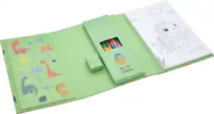 IDEENWELT Mal- & Stickerbuch Dino