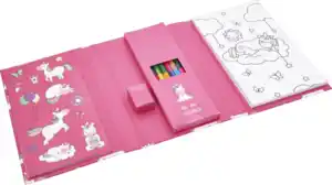IDEENWELT Mal- & Stickerbuch Einhorn