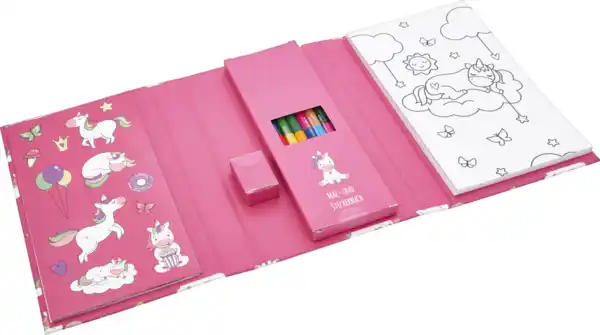 Bild 1 von IDEENWELT Mal- & Stickerbuch Einhorn