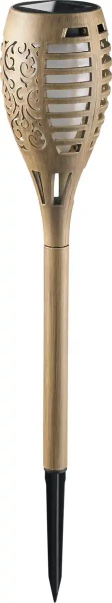 Bild 2 von IDEENWELT Solar-Gartenfackeln 3er-Set Holzoptik