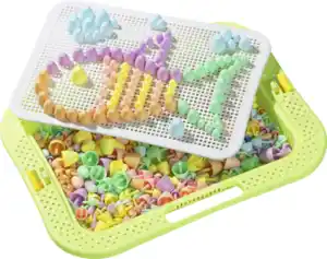 IDEENWELT Mosaiksteckspiel mit 390 pastellfarbenen Steckern