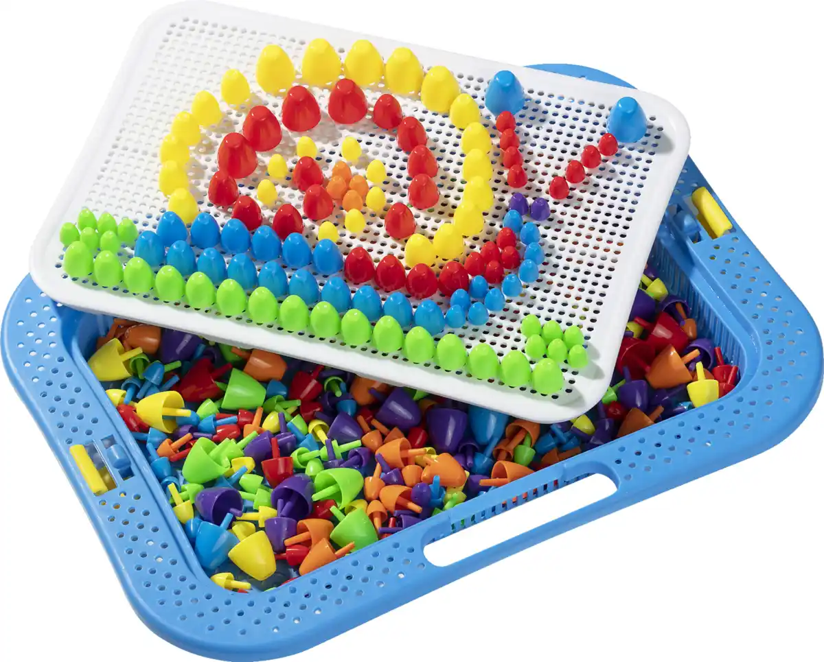 Bild 1 von IDEENWELT Mosaiksteckspiel mit 390 Steckern bunt