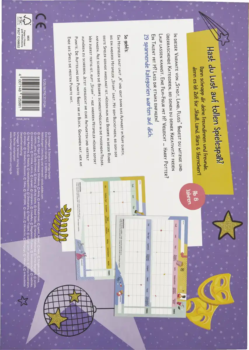 Bild 2 von IDEENWELT Stadt, Land, Stars & Sternchen Block