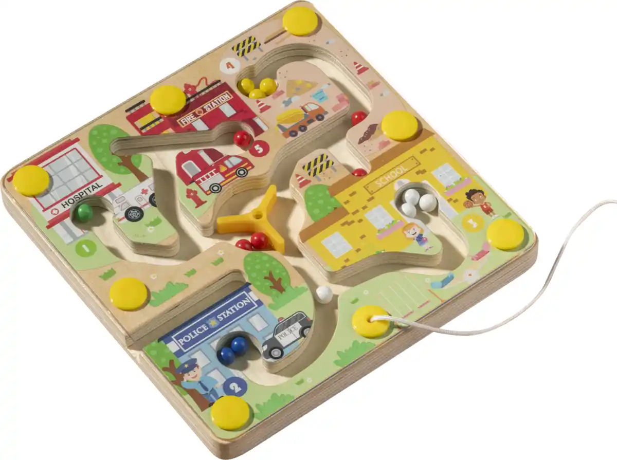 Bild 2 von IDEENWELT Holz-Magnetspiel Einsatzfahrzeuge