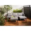 Bild 3 von Greemotion Gartenmöbel Lounge-Set Gomera Polyrattan 3-teilig Grau
