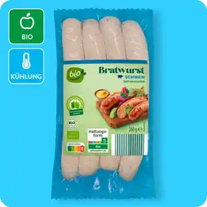 BIO Bio-Bratwurst, Schwein