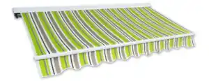 Kassetten-Markise 3,5 x 2,5 m grün-braun