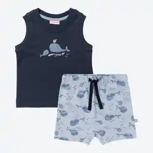 Baby-Jungen-Set mit Walen, 2-teilig
