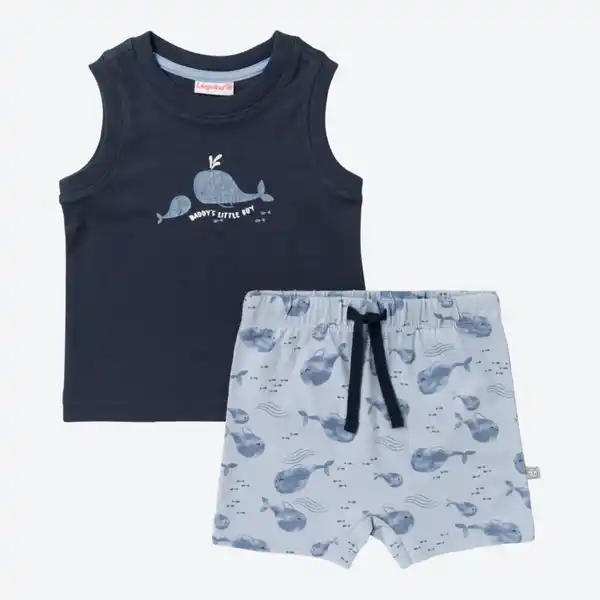 Bild 2 von Baby-Jungen-Set mit Walen, 2-teilig
