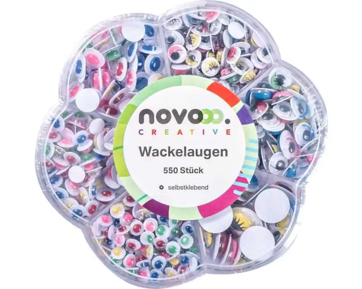 Bild 1 von novooo Wackelaugen 550St. bunt