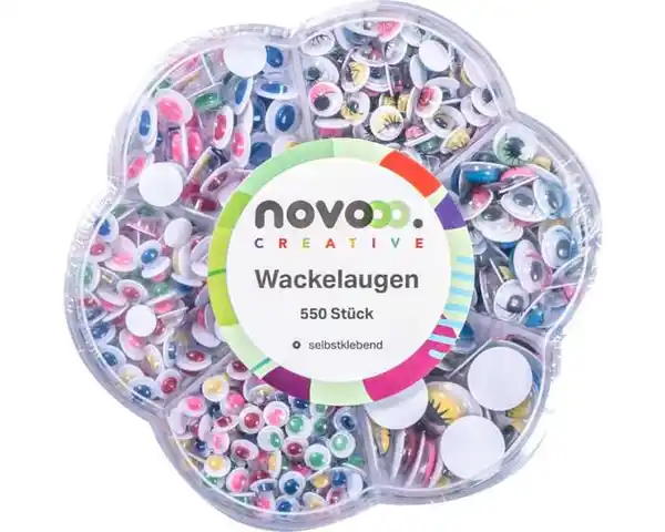 Bild 1 von novooo Wackelaugen 550St. bunt